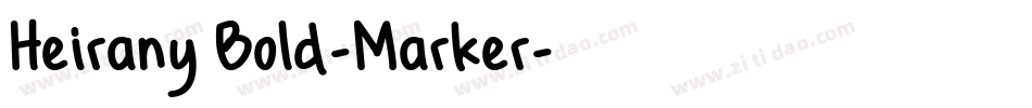 Heirany Bold-Marker字体转换